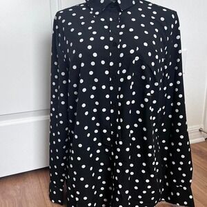 Vintage women's Polka dot top‎ size extra large